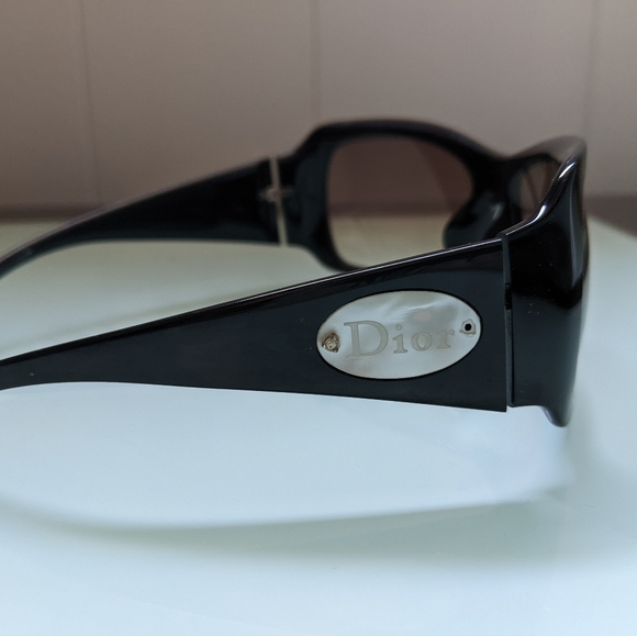 Vintage DIOR Sunglasses Shiny Black PEARL Logo CLASSICDIOR 1 584LF 60 []17 Optyl - Picture 8 of 14